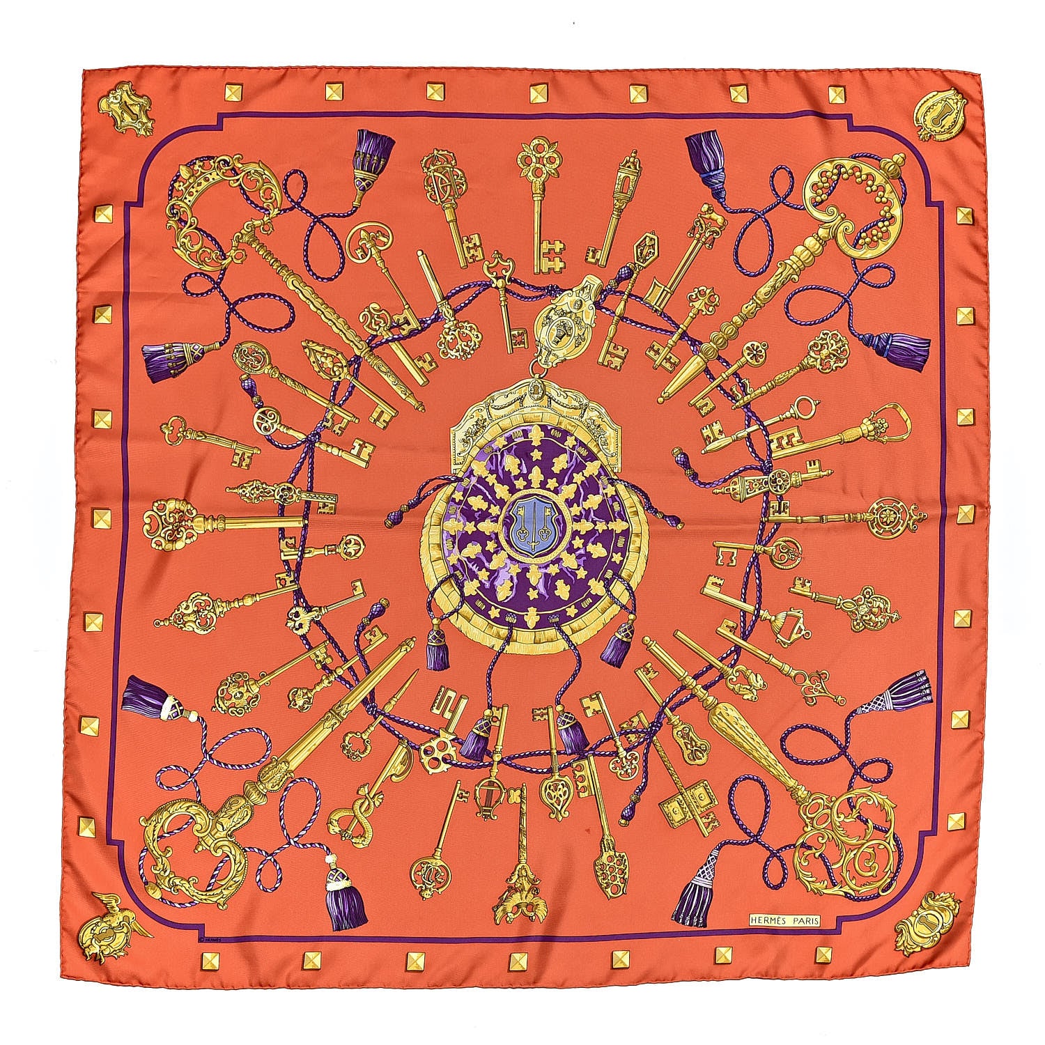 Hermes Silk Keys Les Cles Scarf 90 1 of 7
