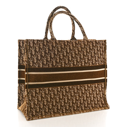 Christian Dior Oblique Velvet Large Book Tote Brown Multicolor 2 of 9