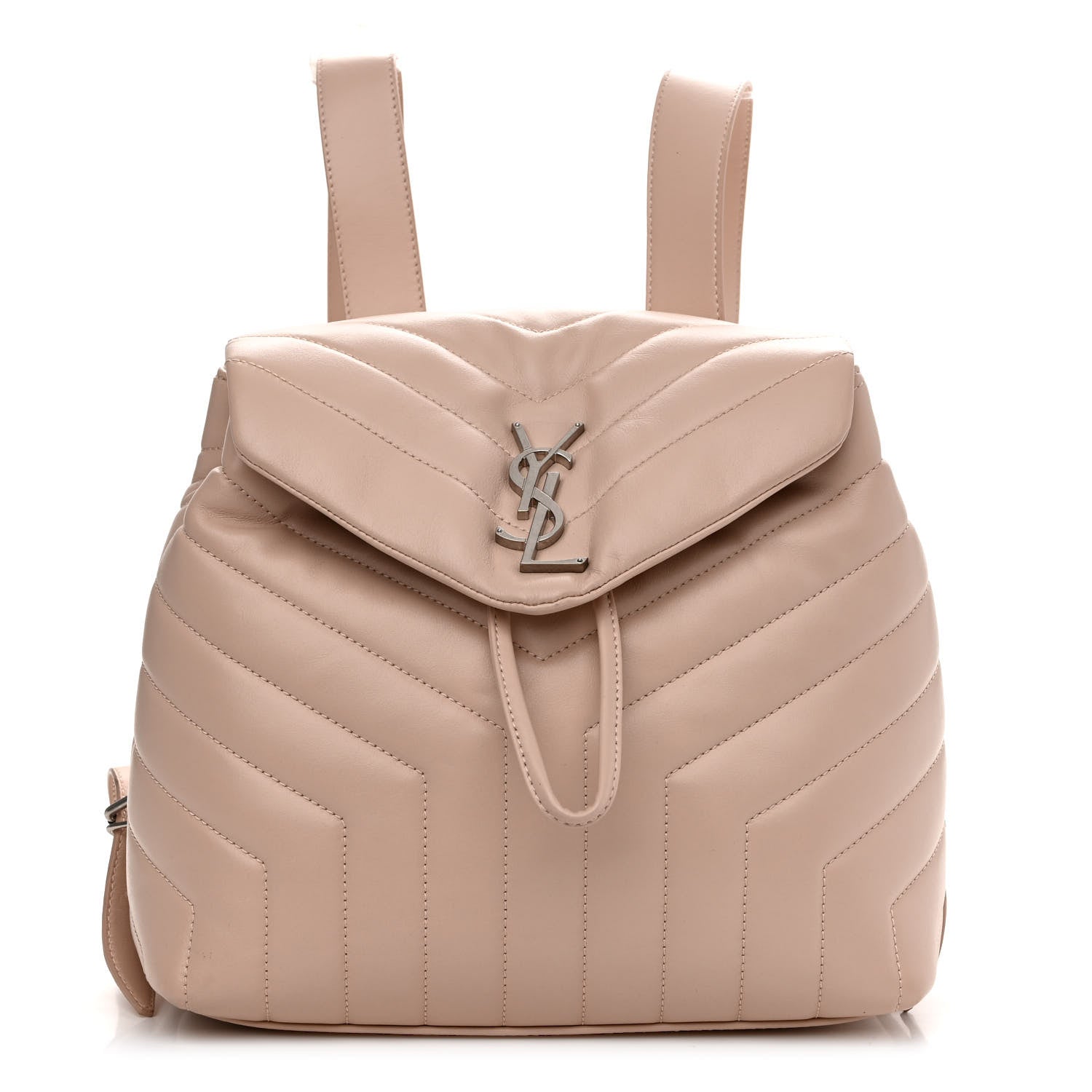 Saint Laurent Calfskin Y Quilted Monogram Small Loulou Backpack Marble Pink 1 of 11