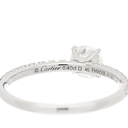 Cartier Platinum Diamond .40ct Etincelle De Cartier Solitaire Engagement Ring 46 3.75 5 of 7