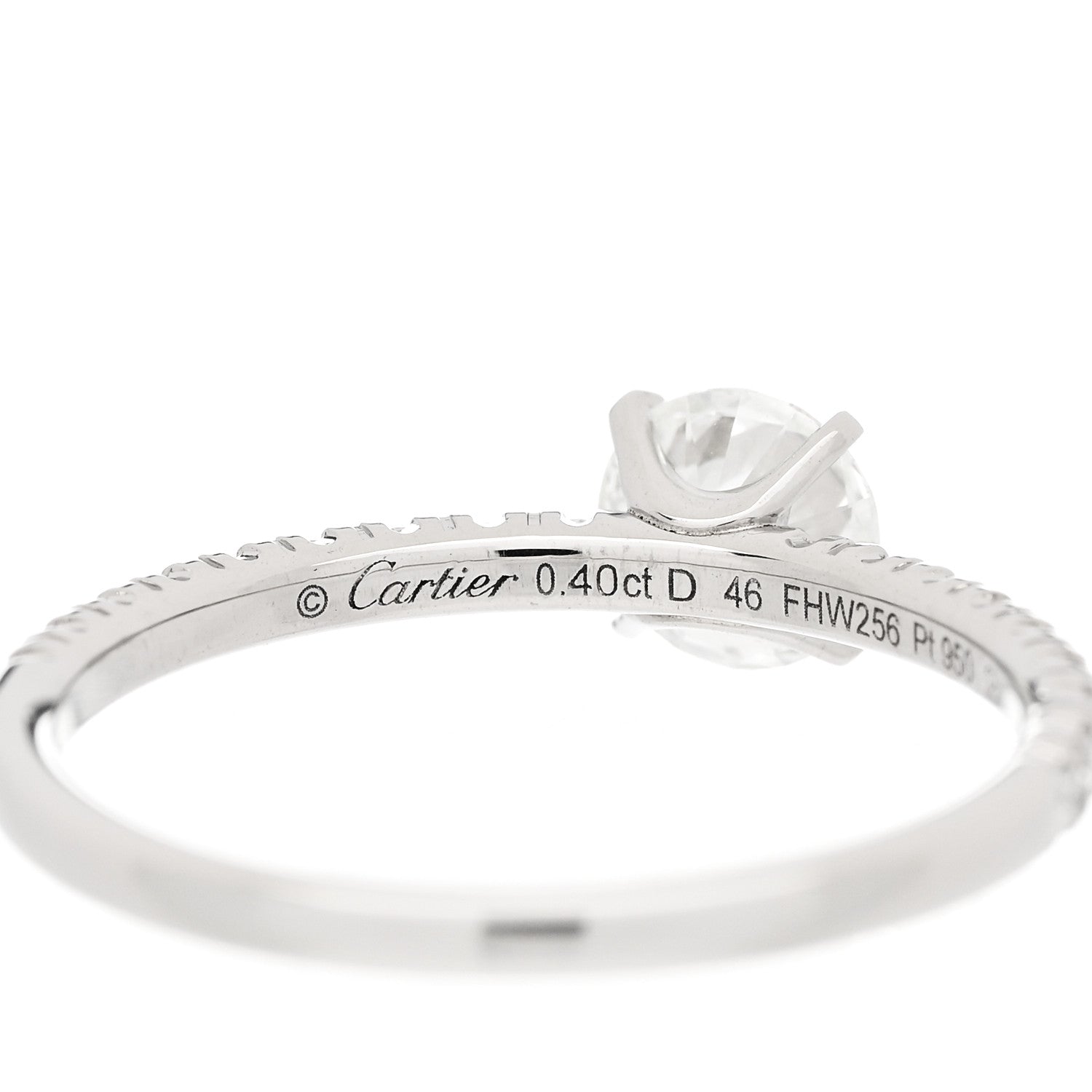 Cartier Platinum Diamond .40ct Etincelle De Cartier Solitaire Engagement Ring 46 3.75 5 of 7