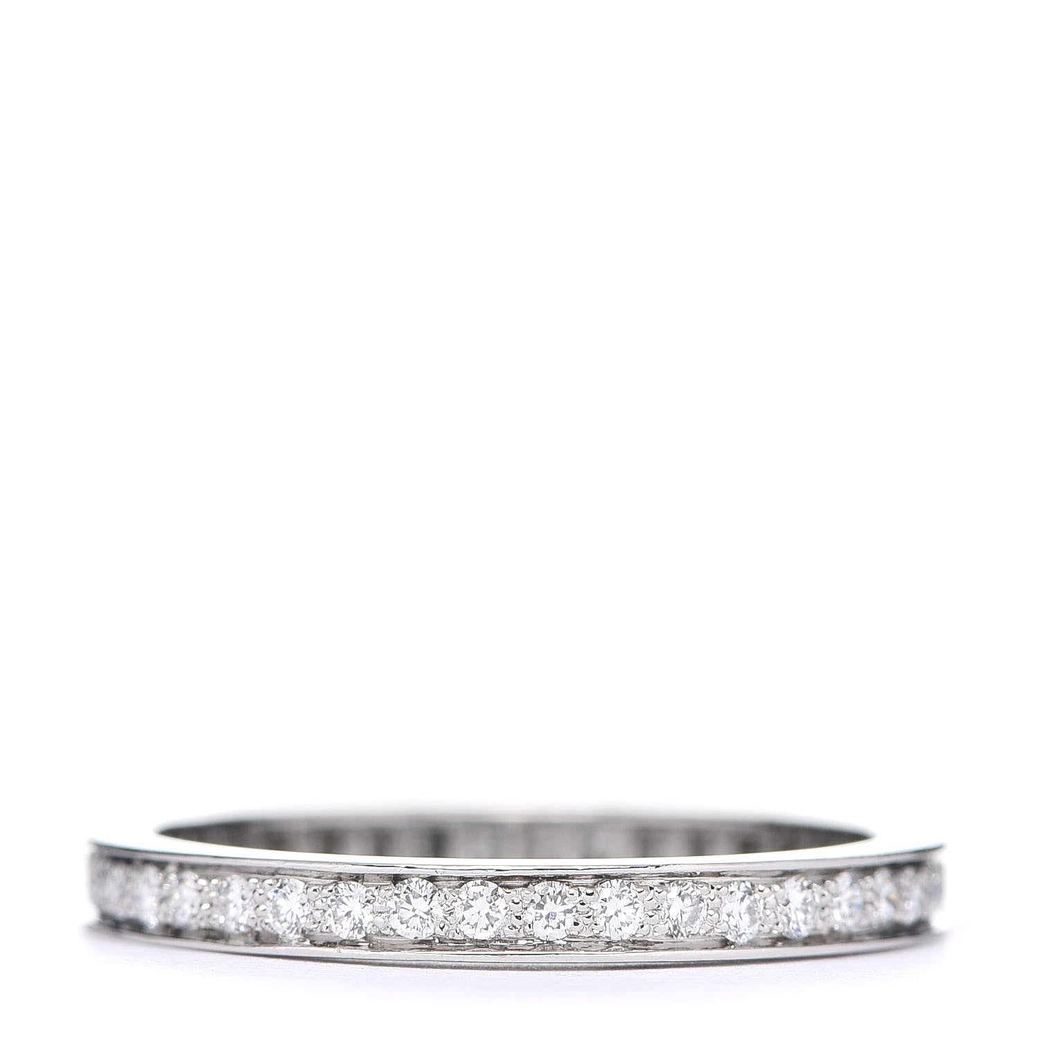 Van Cleef & Arpels Platinum Diamond 2.1mm Romance Wedding Band Ring 51 5.75 2 of 4