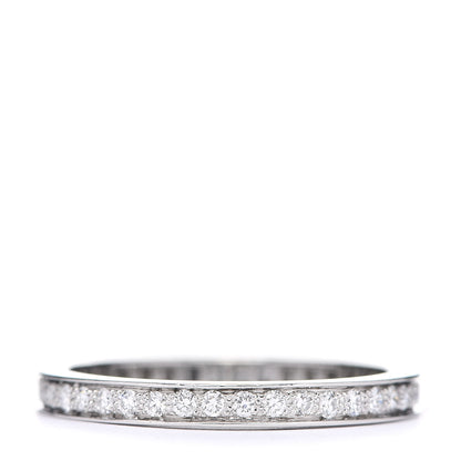 Van Cleef & Arpels Platinum Diamond 2.1mm Romance Wedding Band Ring 51 5.75 2 of 4