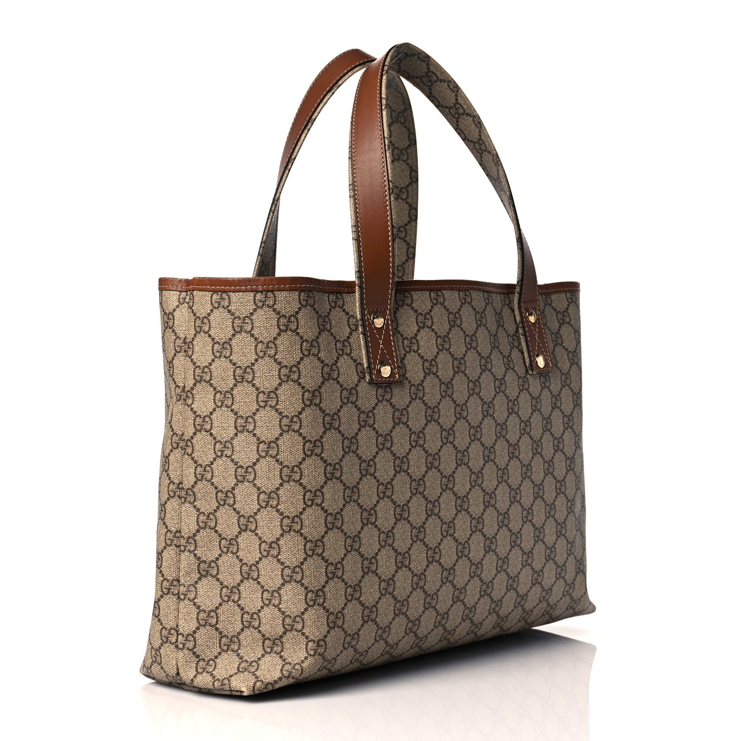 GG Plus Monogram Medium Signature Web Loop Tote Brown