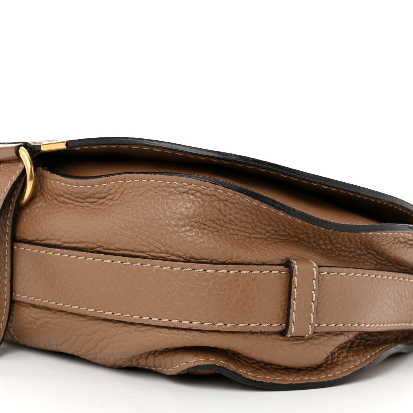 Calfskin Medium Marcie Round Crossbody Bag Nut