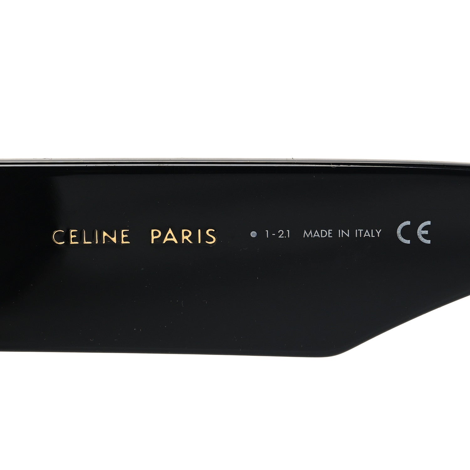 Celine Acetate Flat Top Rectangular Sunglasses CL400921 Black 5 of 7