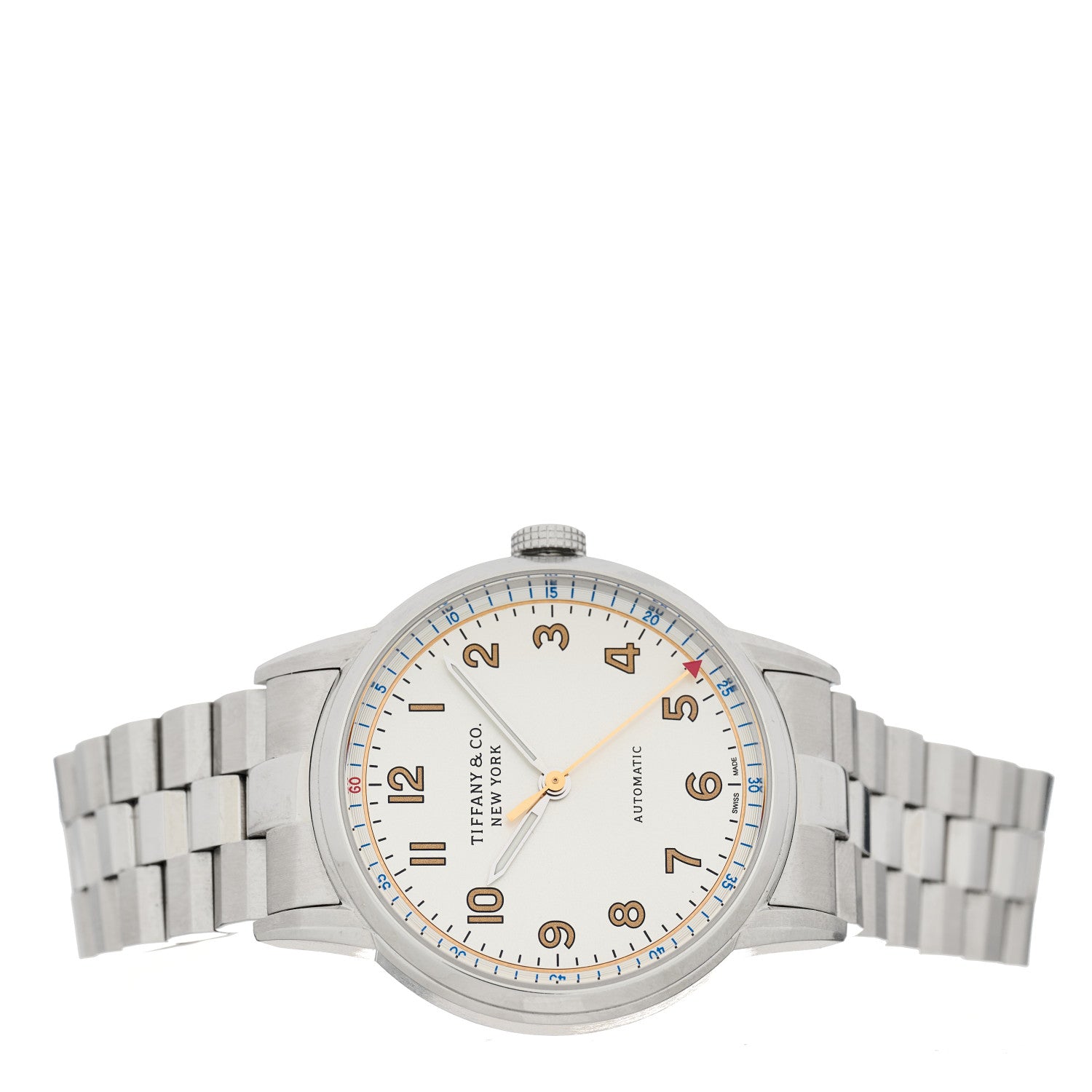 Tiffany Stainless Steel 34mm CT60 3-Hand Automatic Watch 2 of 5