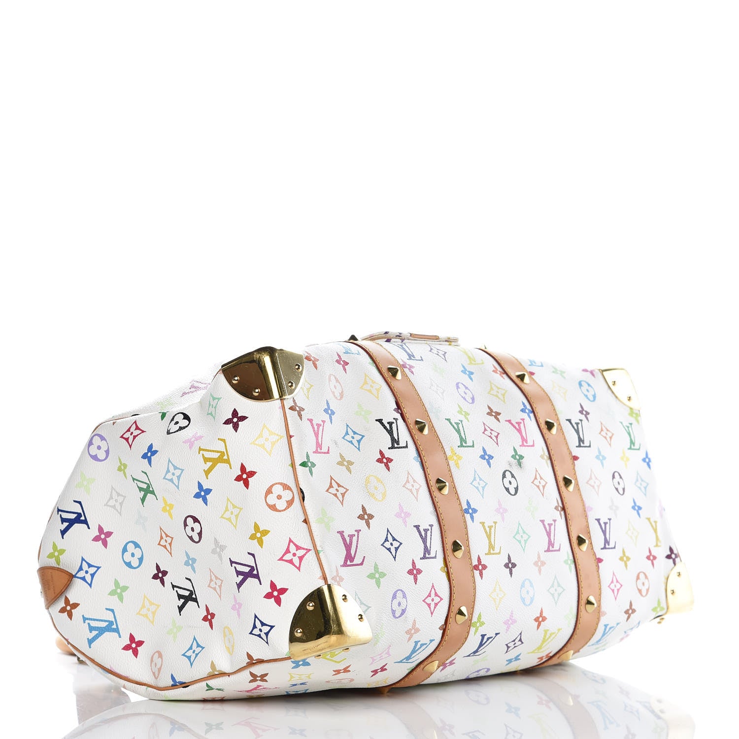 Louis Vuitton Monogram Multicolor Keepall 45 White 4 of 28