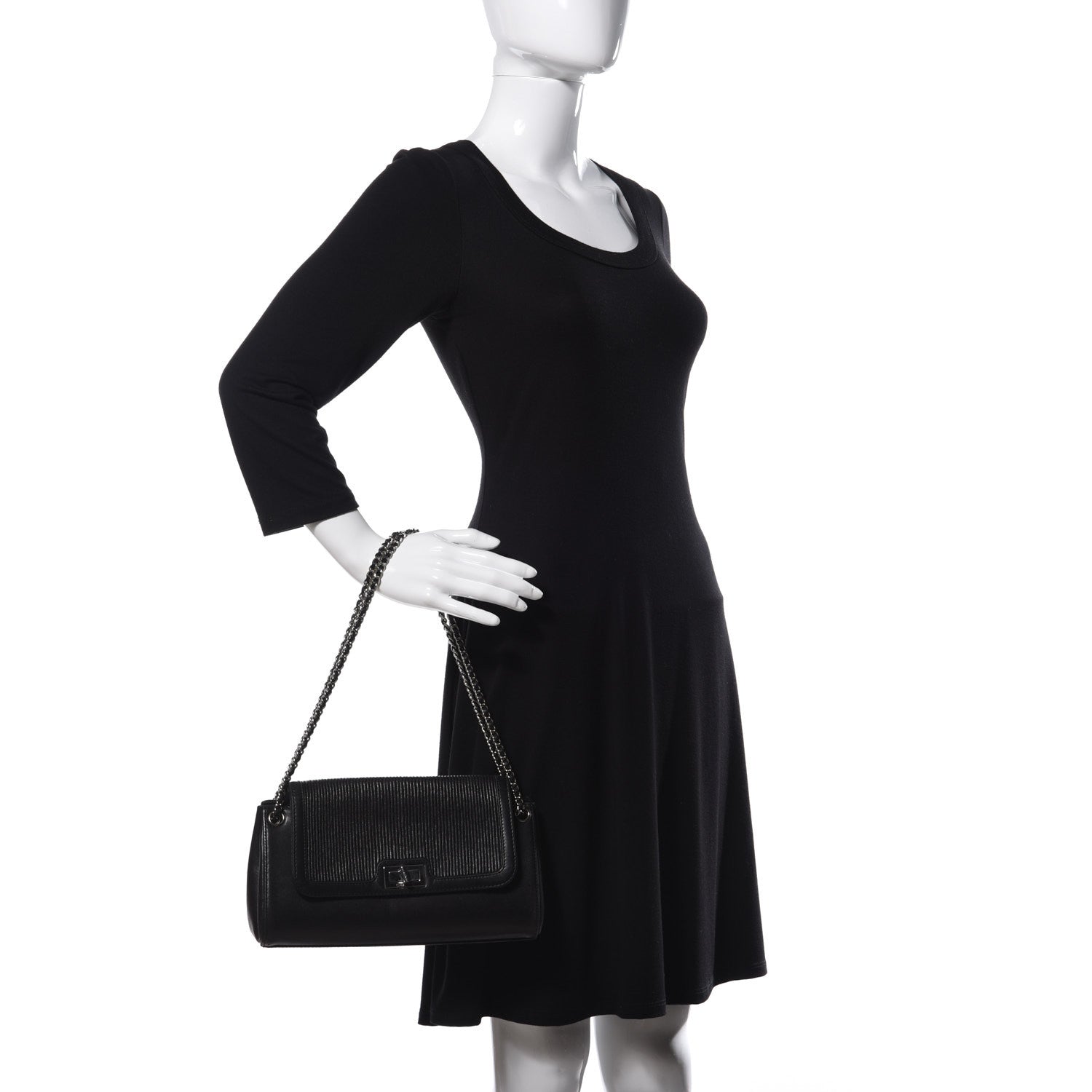 Chanel Lambskin Mademoiselle Accordion Flap Black 2 of 10