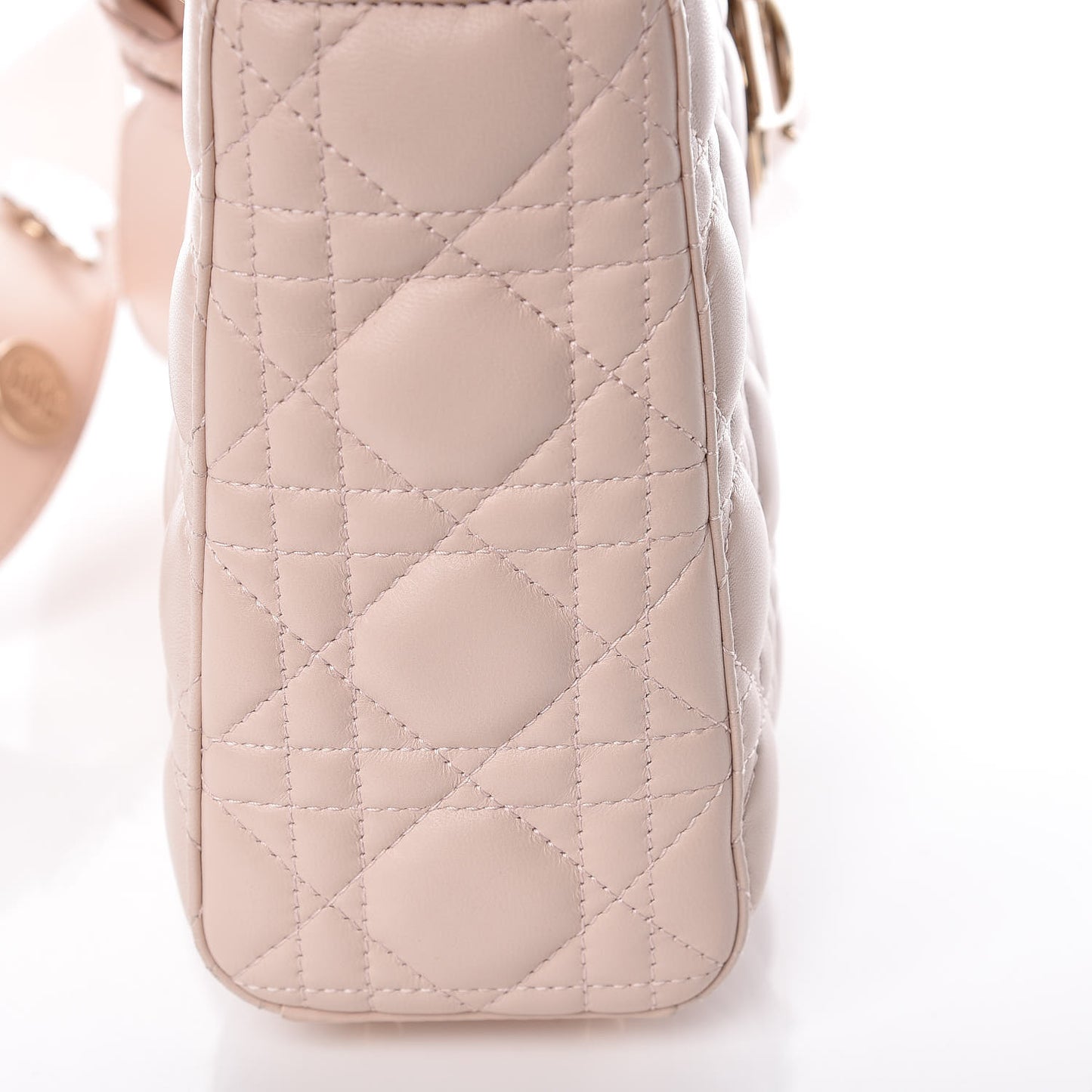 Lambskin Cannage Small Lucky Badges My Lady Dior Pink