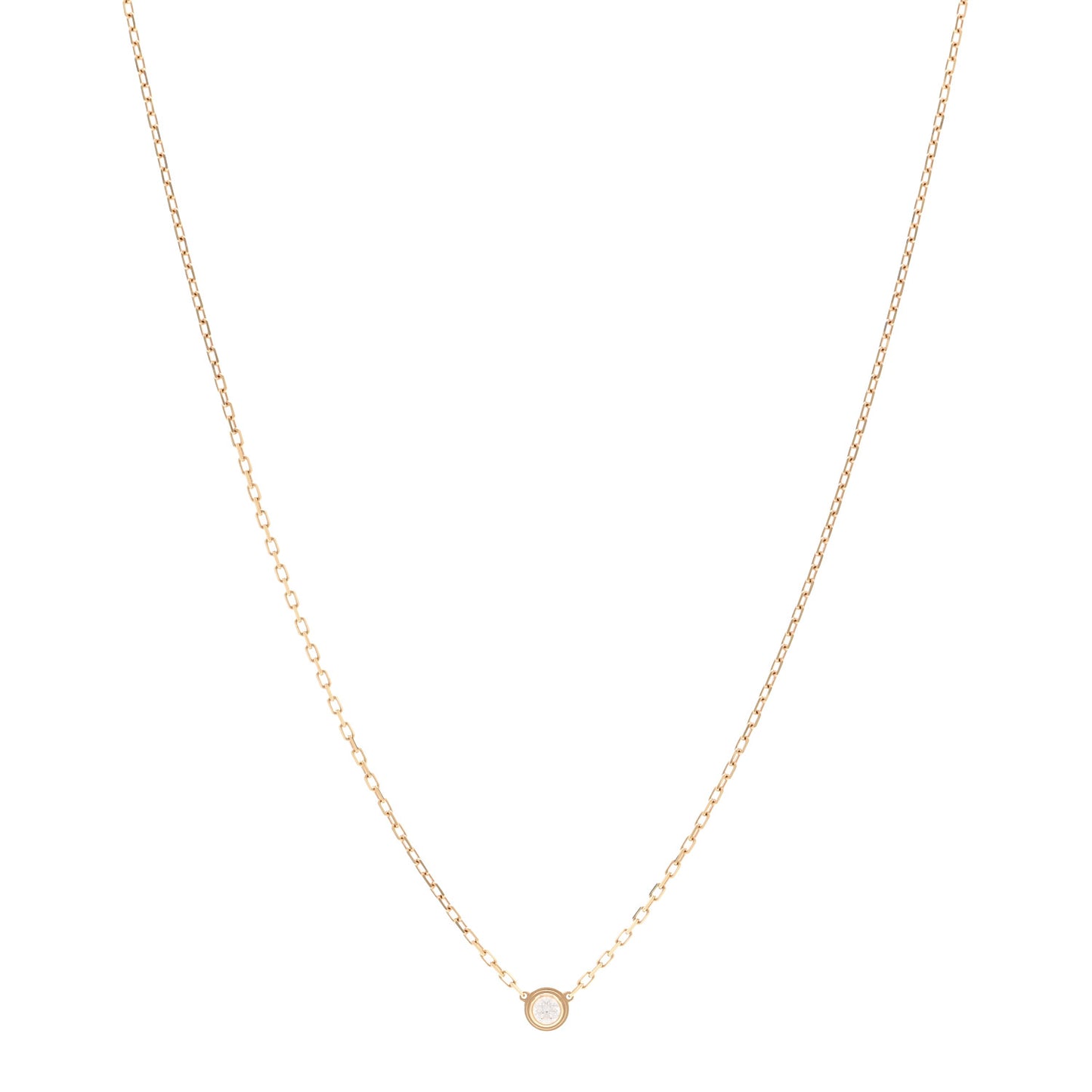 18K Pink Gold Diamond SM D'Amour Pendant Necklace