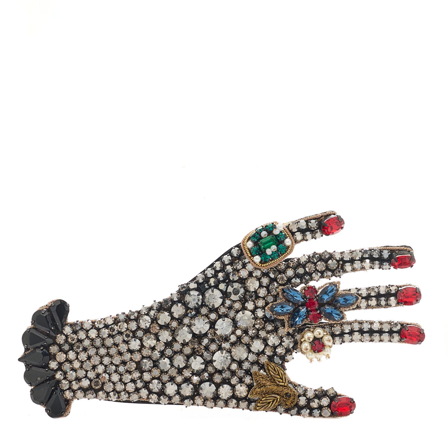 Gucci Crystal Hand Brooch Multicolor 1 of 4