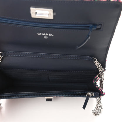 Chanel Tweed Quilted Reissue Wallet On Chain WOC Pink Multicolor 5 of 10