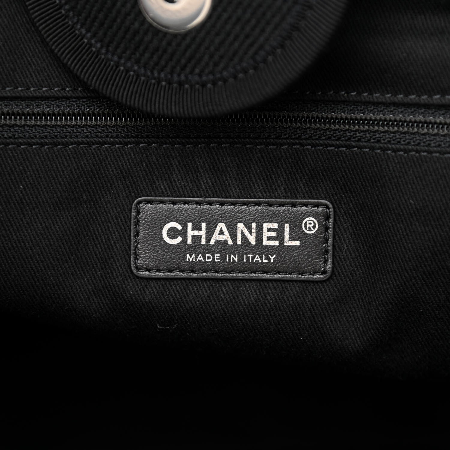 Chanel Canvas Pearl Medium Deauville Tote Black 5 of 14