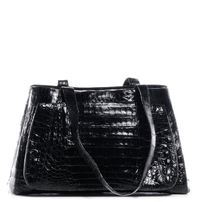 Nancy Gonzalez Crocodile Satchel Black 1 of 7