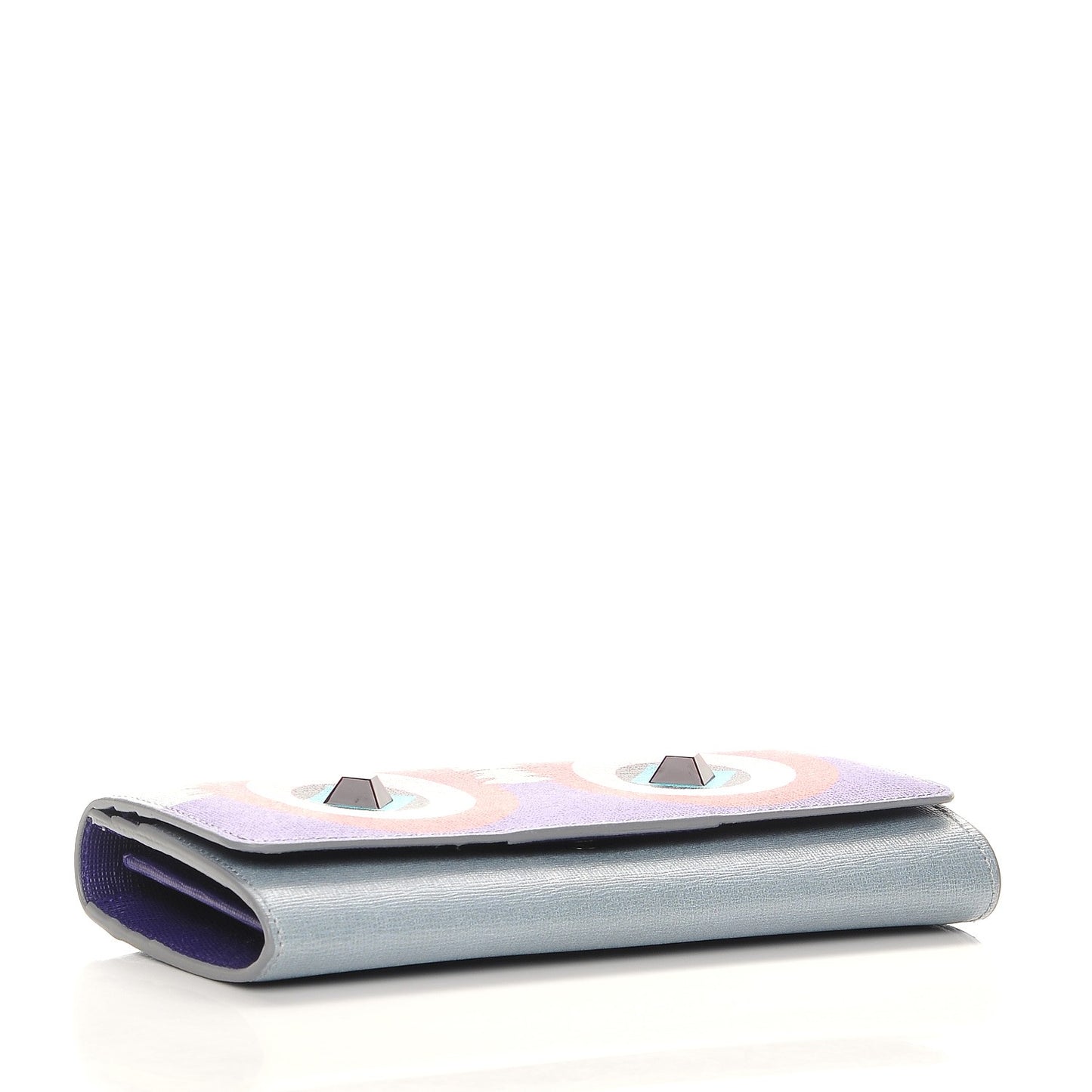 Vitello Elite Studded Hypnoteyes Continental Wallet Polvere Multicolor