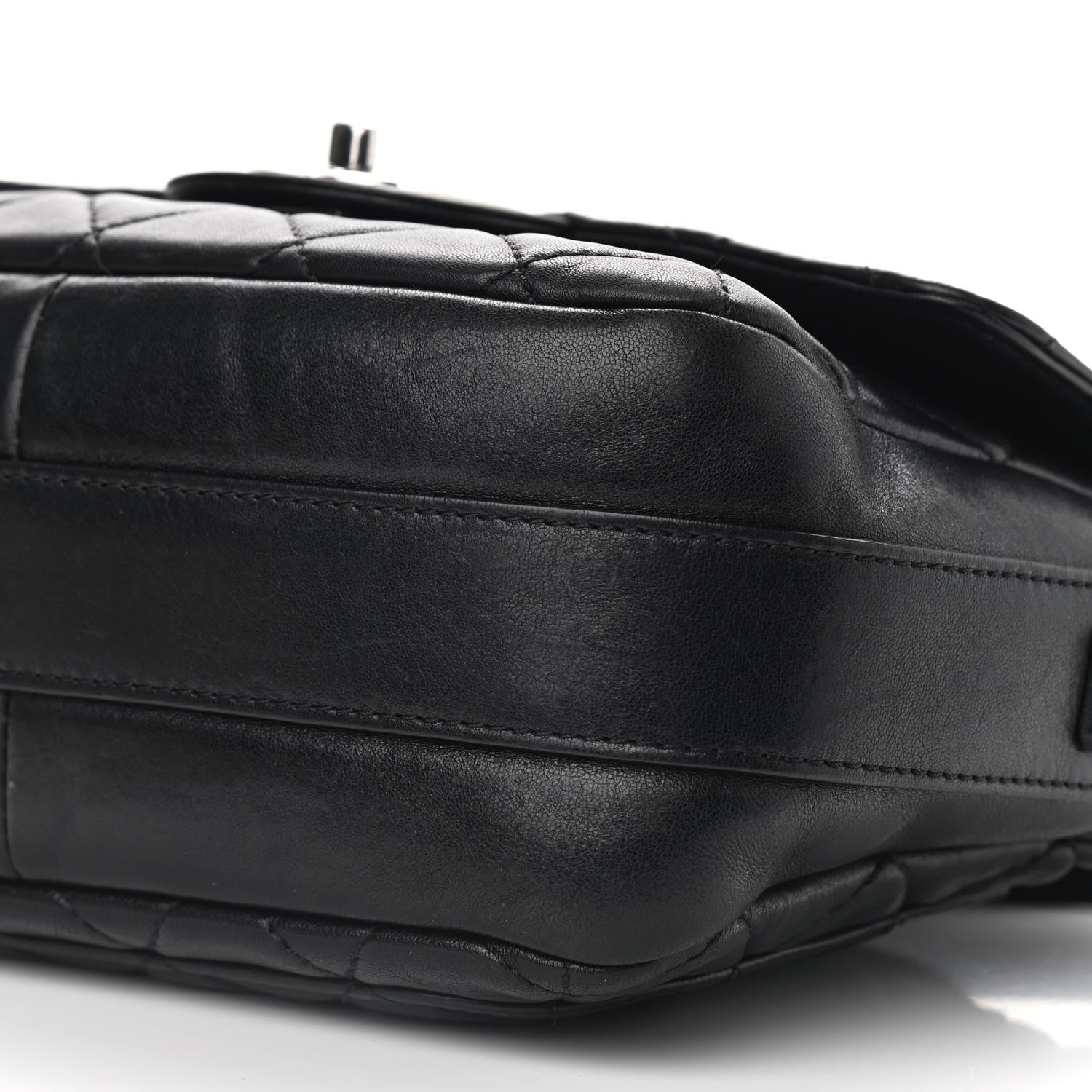 Chanel Lambskin Quilted Messenger Bag Black 9 of 9