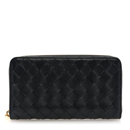 Bottega Veneta Nappa Intrecciato Zip Around Wallet Black 1 of 6