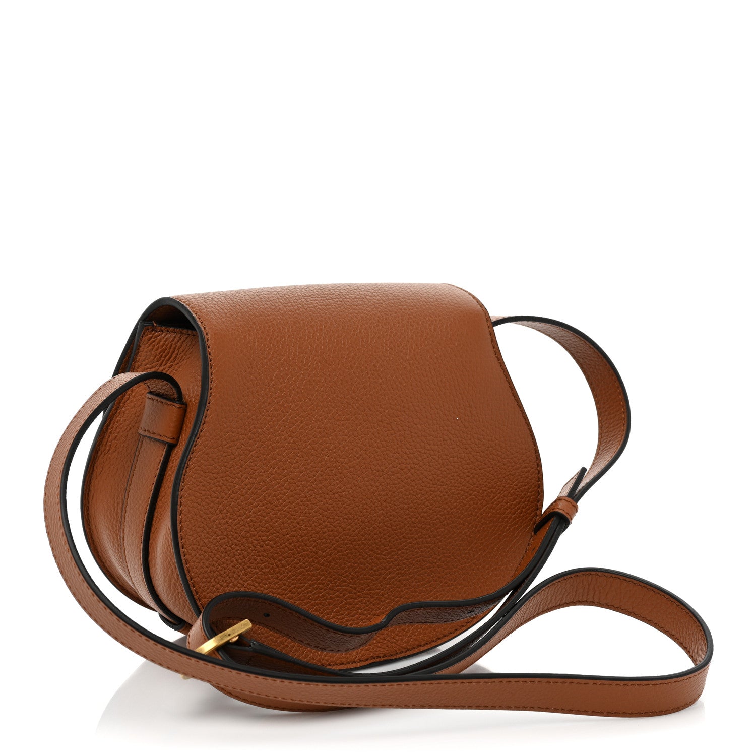 Chloe Calfskin Mini Marcie Round Crossbody Bag Tan 3 of 7