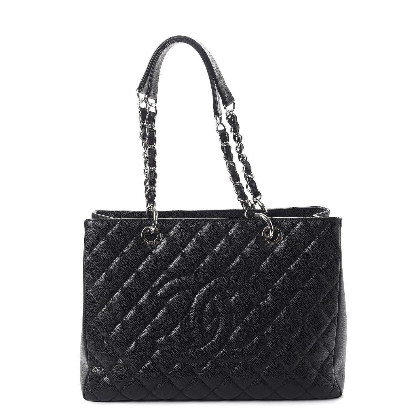Caviar Quilted Grand Shopping Tote GST Black