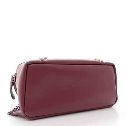 Fendi Vitello Liberty Pearl Romantic Bow Mini Backpack Black Cherry 4 of 10