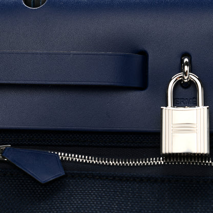 Hermes Military Toile Vache Hunter Herbag Zip 31 PM Bleu Marine Bleu Saphir 11 of 11