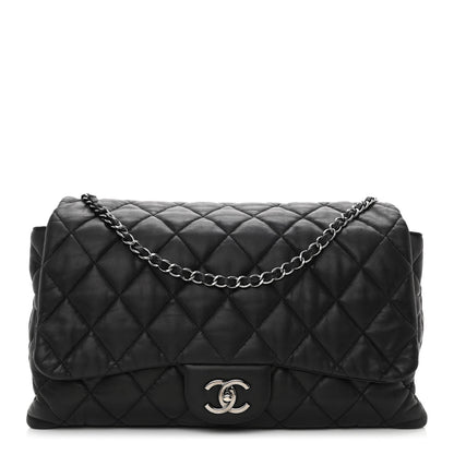 Chanel Lambskin Quilted Maxi Chanel 3 Flap Black 1 of 10
