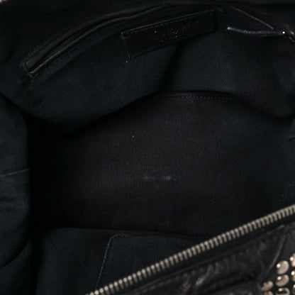 Saint Laurent Calfskin Studded Easy Sac Black 5 of 11
