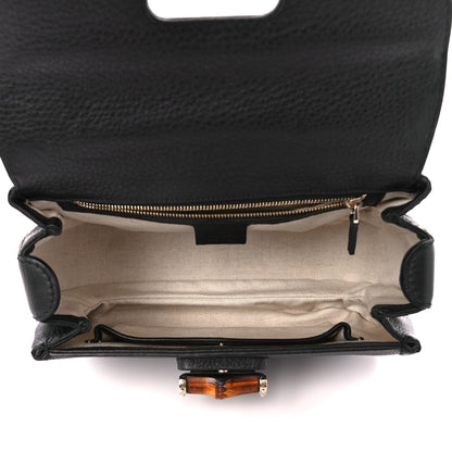 Gucci Calfskin Medium New Bamboo Top Handle Bag Black 6 of 15