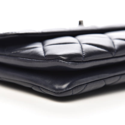 Chanel Lambskin Quilted Medium Trendy CC Flap Navy Blue 12 of 15