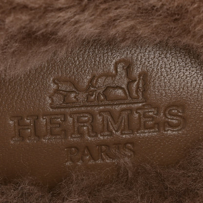 Hermes Woolskin Oran Sandals 38.5 Etoupe 8 of 8