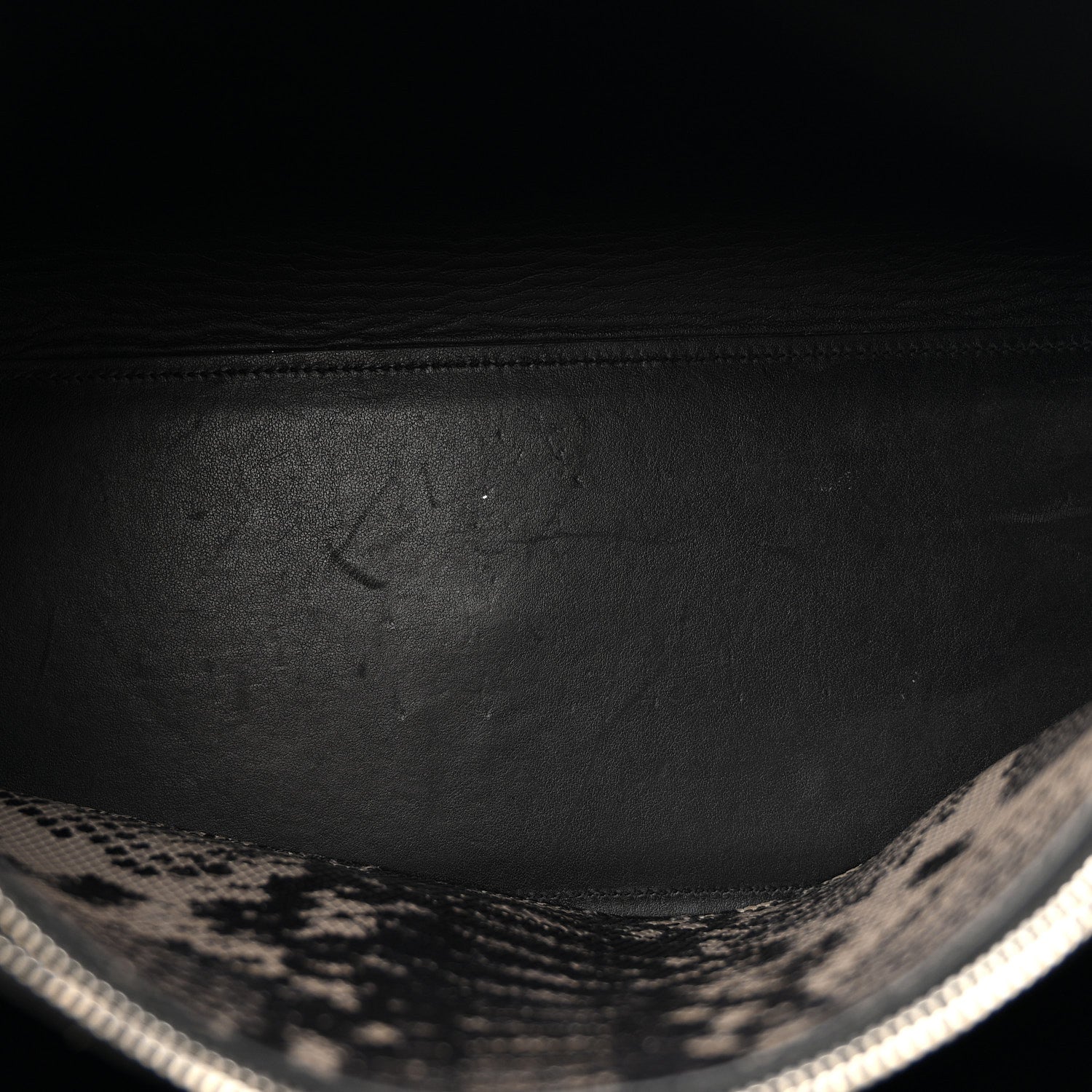 Saint Laurent Grained Calfskin Embossed Python Small Sac De Jour Black 5 of 12