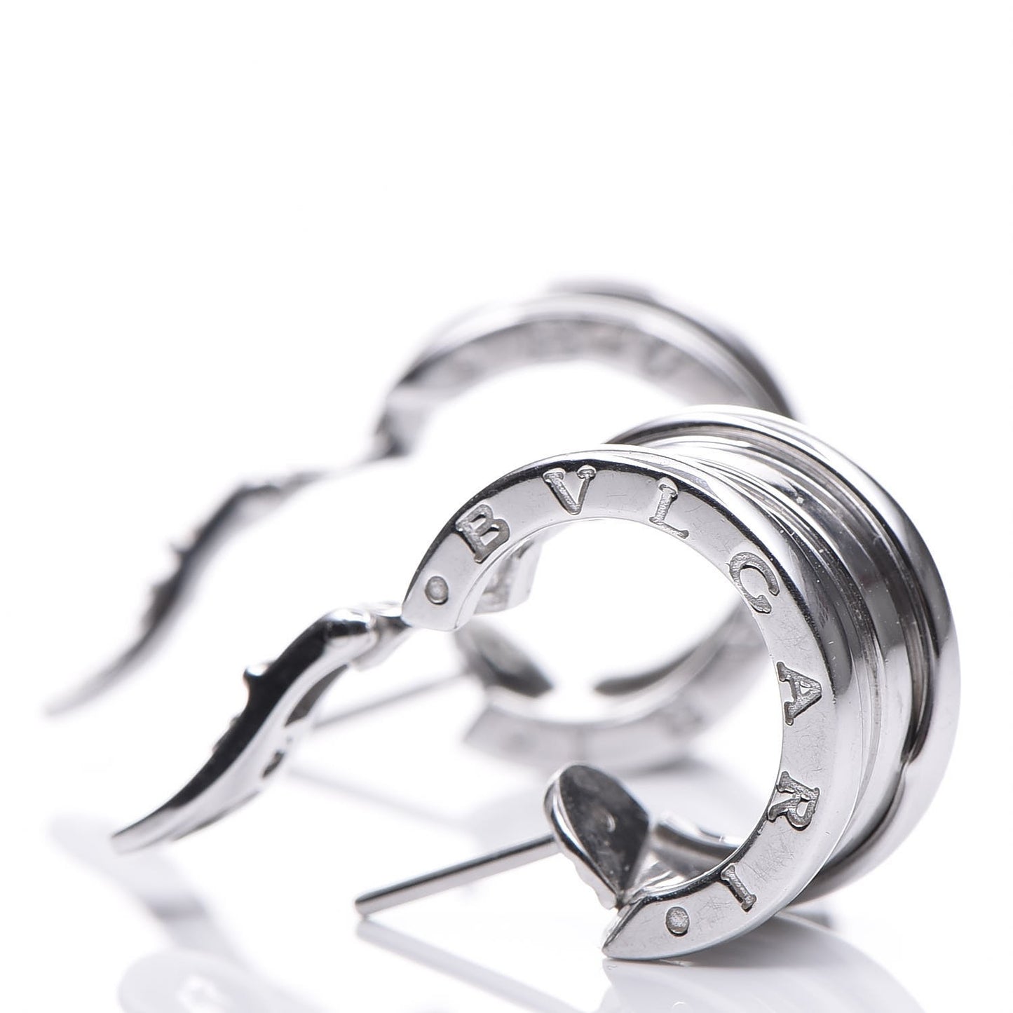 18K White Gold B.Zero1 Hoop Earrings