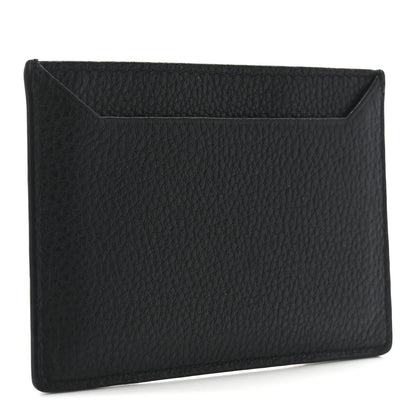 Prada Vitello Grain Metal Card Holder Black 3 of 7