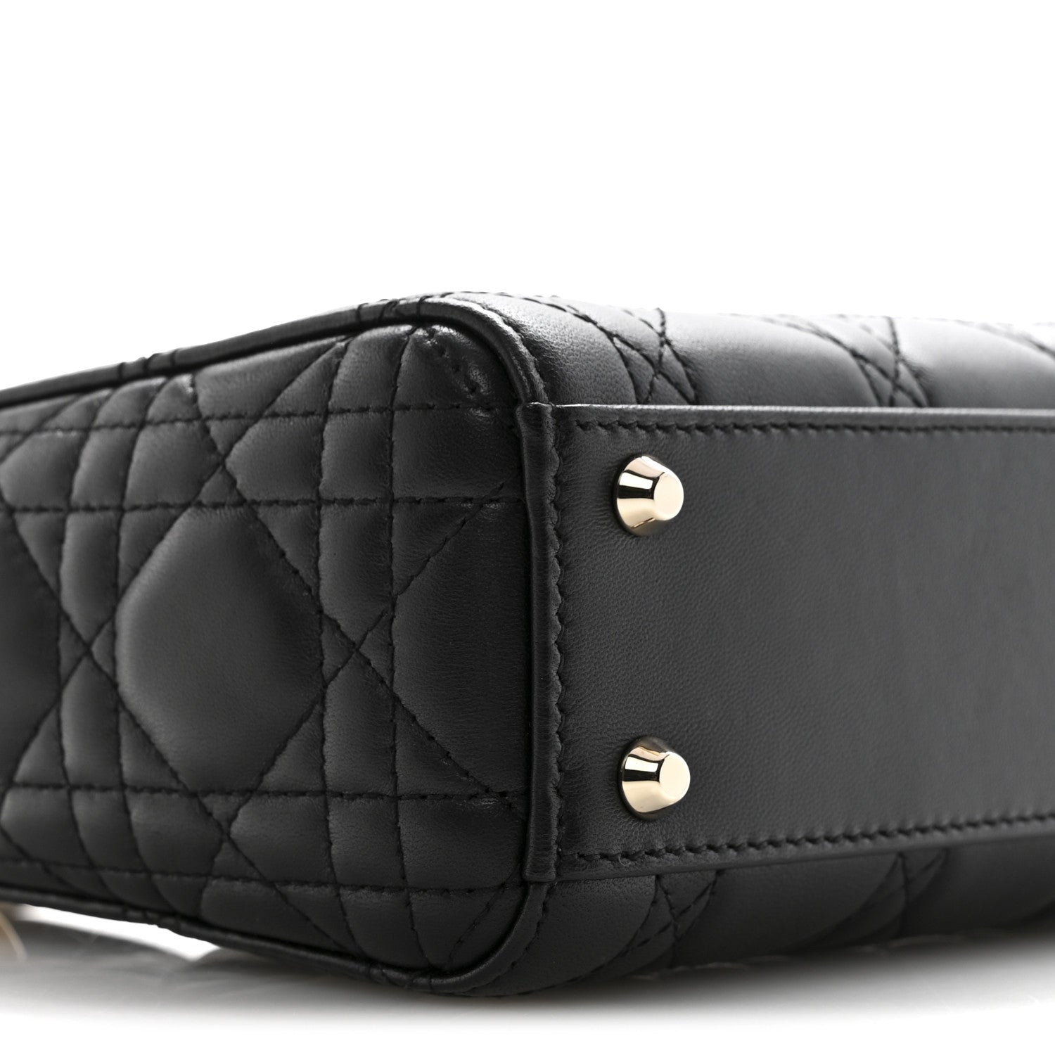 Christian Dior Lambskin Cannage Mini Lady Dior Black 9 of 14