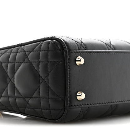 Christian Dior Lambskin Cannage Mini Lady Dior Black 9 of 14