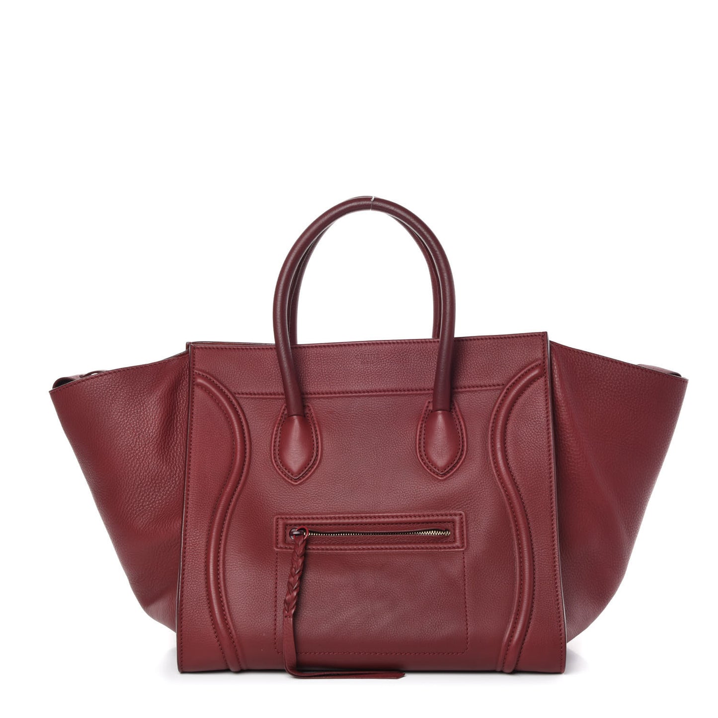 Supple Calfskin Large Phantom Luggage Burgundy