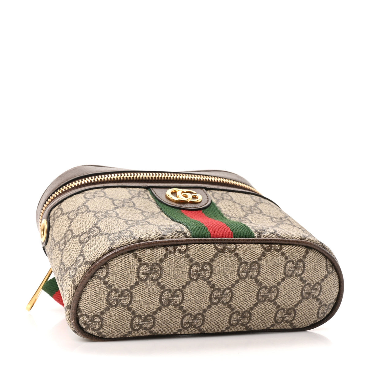 Gucci GG Supreme Monogram Textured Dollar Calfskin Web Ophidia Belt Bag 110 44 Beige Ebony New Acero 4 of 9