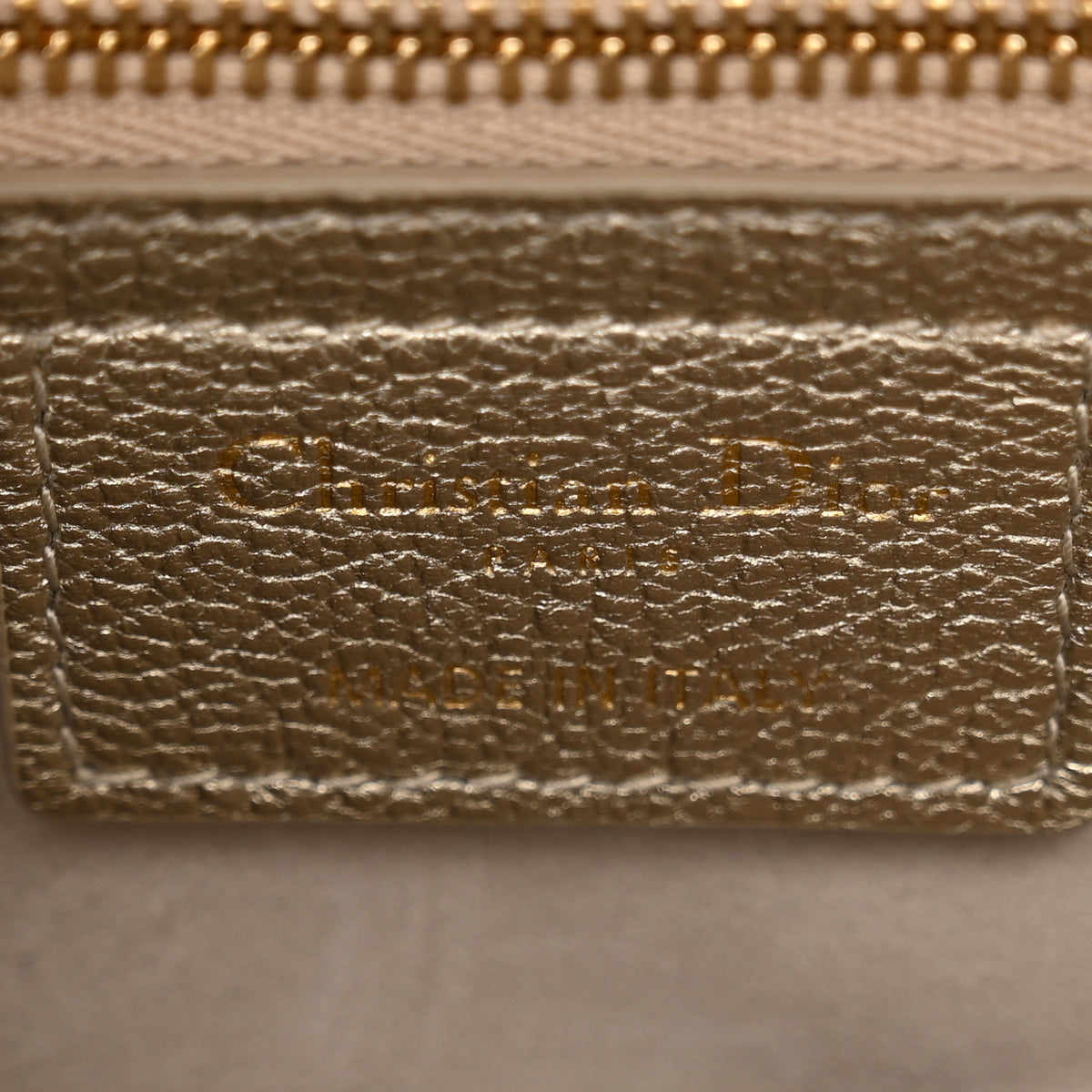 Christian Dior Metallic Goatskin Saddle Bag With Strap Gold 6 of 10