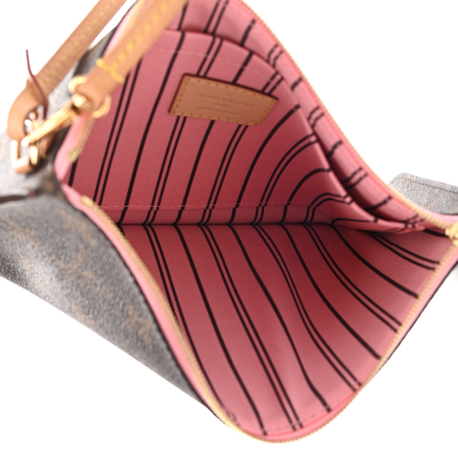 Louis Vuitton Monogram Neverfull MM GM Pochette Sugar Pink 5 of 8