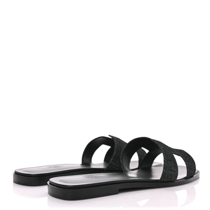 Hermes Denim Oran Sandals 40.5 Bleu Brut 4 of 9