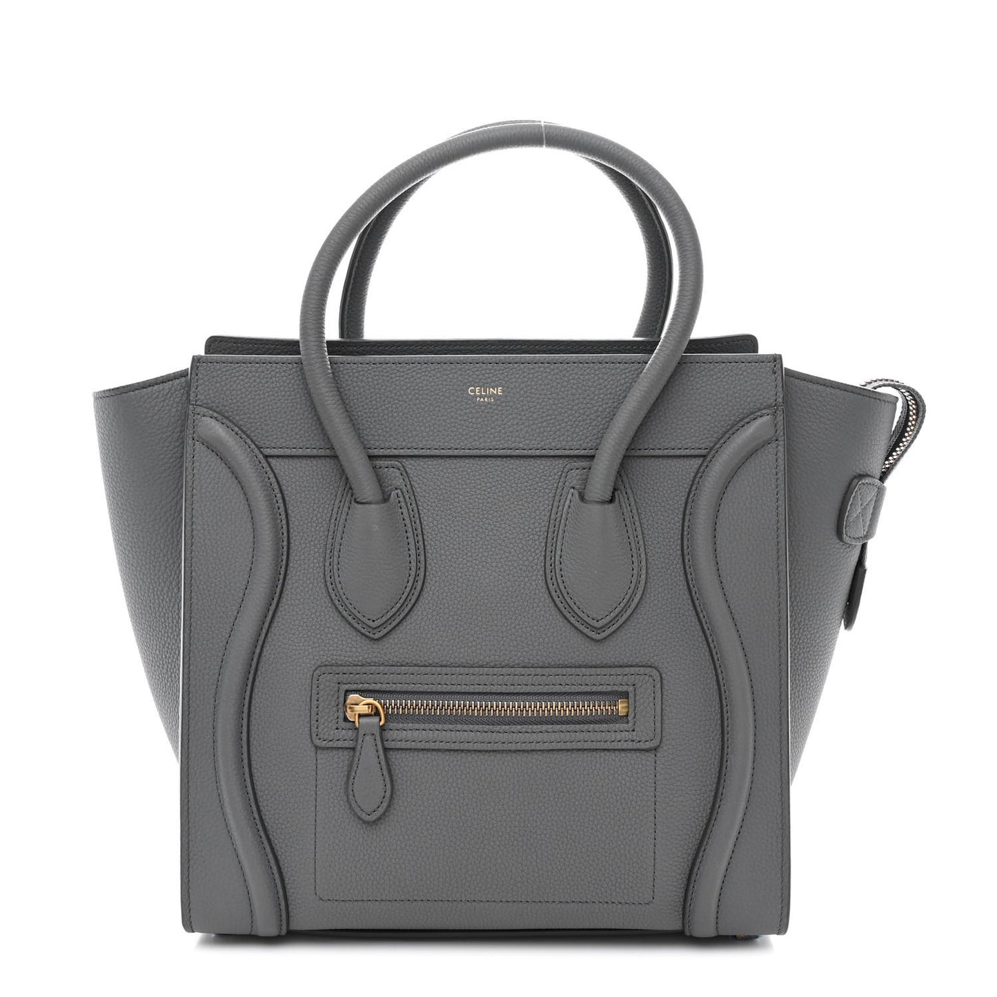 Baby Drummed Calfskin Micro Luggage Kohl