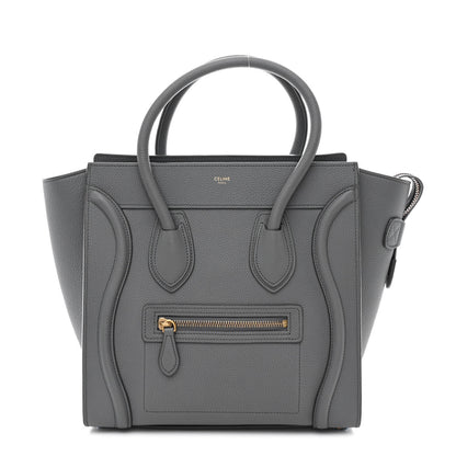 Celine Baby Drummed Calfskin Micro Luggage Kohl 1 of 11