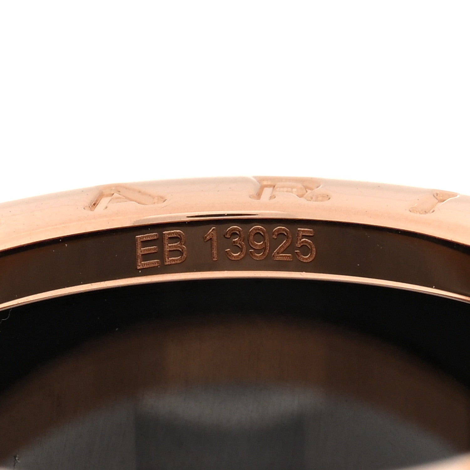Bulgari 18K Rose Gold Black Ceramic B.Zero1 Four-Band Ring 56 7.5 5 of 6