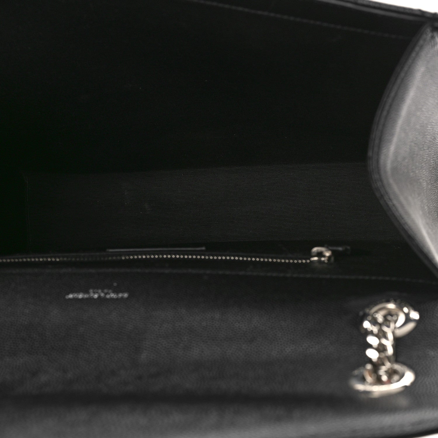 Saint Laurent Grain De Poudre Matelasse Chevron Large Triquilt Monogram Satchel Black 5 of 8