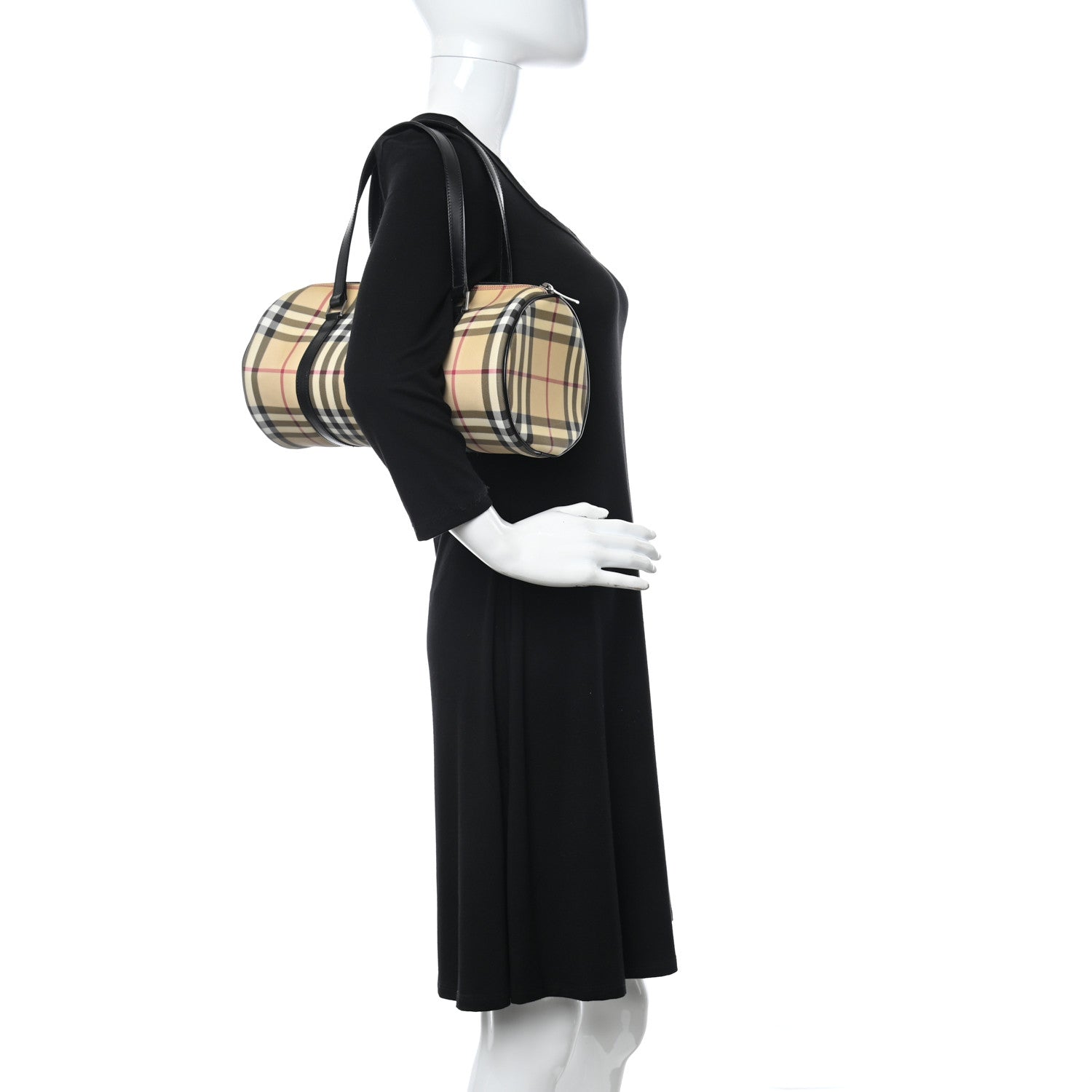 Burberry House Check Barrel Bag Black 2 of 12