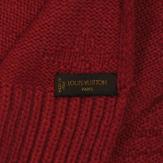 Louis Vuitton Cashmere Monogram Winter Scarf Pink 5 of 8