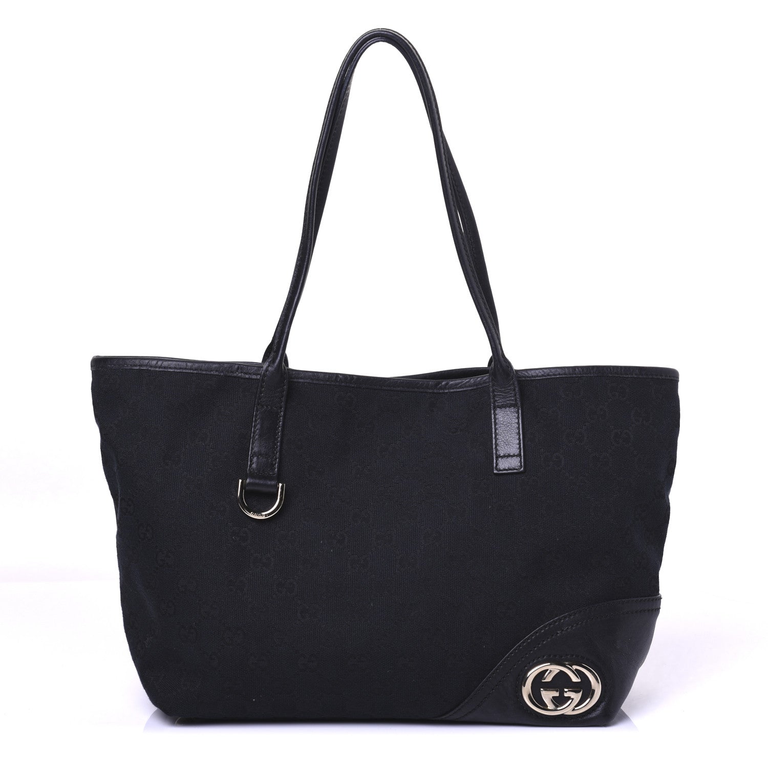Gucci Monogram Medium New Britt Tote Black 1 of 9
