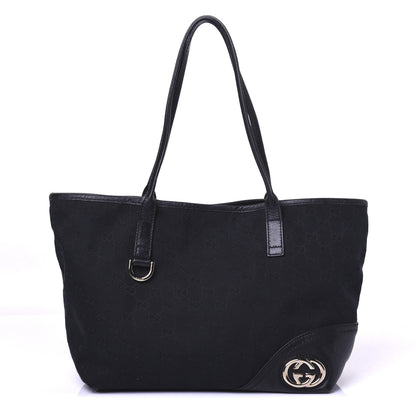 Gucci Monogram Medium New Britt Tote Black 1 of 9