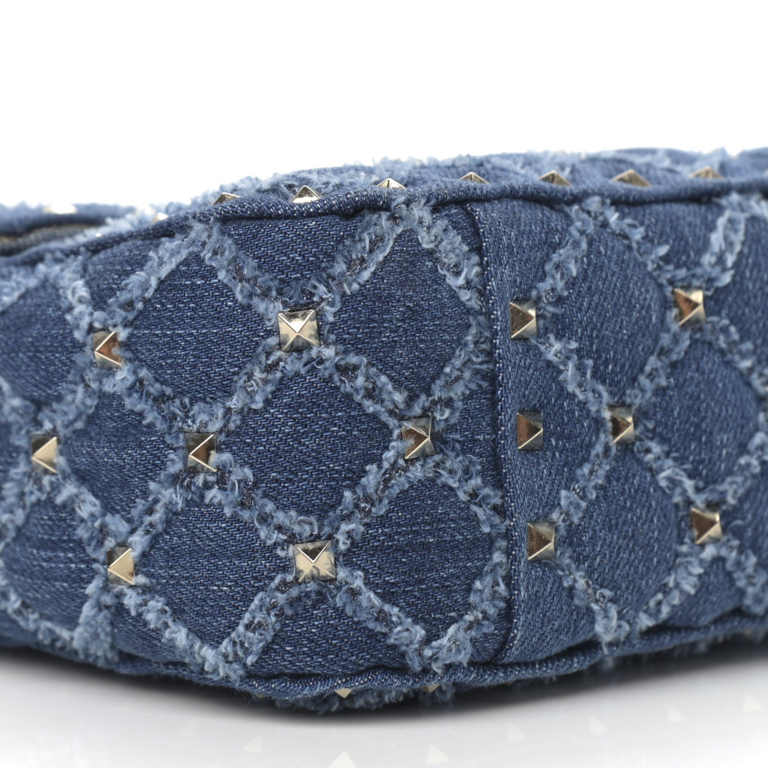 Valentino Garavani Denim Medium Rockstud Spike Shoulder Bag Denim 8 of 9